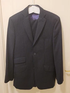 Ted Baker Endurance 2-Piece Suit 36R Jacket 30S Trousers Navy Pinstripe - Picture 1 of 8