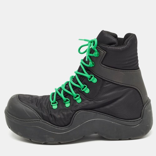 Stivali bomber neri in nylon Bottega Veneta taglia 42