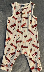 Old Navy Feuerwehrauto ärmellos Strampler Einteiler Baby Junge NEU kostenloser Versand  - Bild 1 von 6