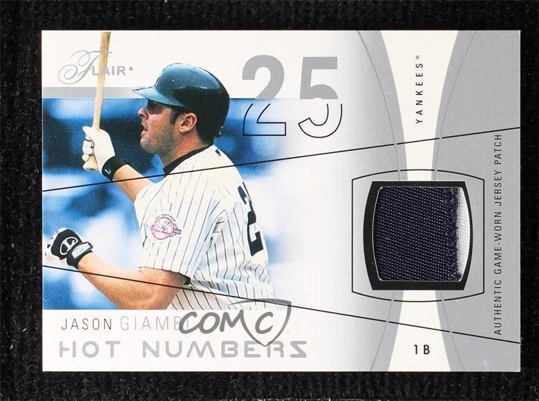 2004 Flair Hot Numbers Game Used Silver Patch /50 Jason Giambi #HN-JG Patch - Image 1 of 2