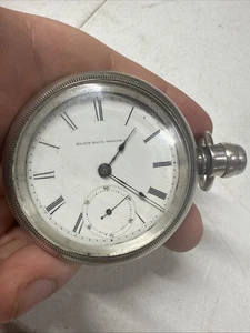 18er Elgin Model 4 Grade 6 Sterling Silber Front Open Case Taschenuhr läuft - Bild 1 von 7