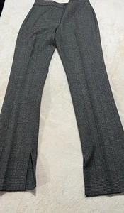 Theory lange Hose mit Seitenschlitzen Wolle kariert Karriere Größe 4 - Bild 1 von 11