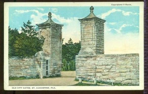 Old City Gates St Augustine  Florida Unused Postcard - Picture 1 of 1