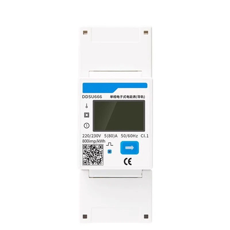 1PC DDSU666-5 80A 220V Energy Monitoring Single Phase Meter with RS485 Interface - Image 1 of 3