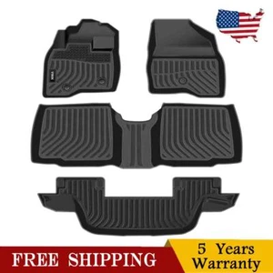 Floor Mats Liners for 2015-2018 2019 Ford Explorer 7 Seat 2016 2017 2018 2019 - Picture 1 of 7