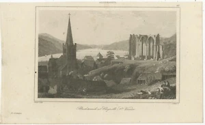 Impresión antigua de la capilla de San Werner y Bacherach de Le Bas (1838) - Imagen 1 de 1