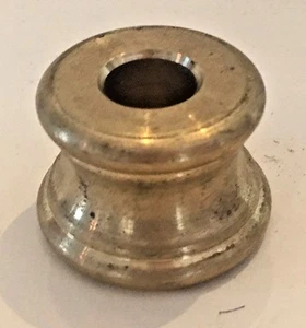 New: 3/4" ht Unfinished turned brass neck checks 1" tubing 1-1/4" dia. lamp part - Picture 1 of 8