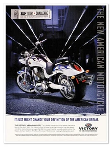 Anuncio de revista impreso en página completa Victory Vegas Jackpot Motorcycle American Dream 2007 - Imagen 1 de 4