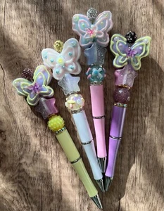 Custom beaded bling pens!! Luxury Inspired Gift.Basket filler. Journal. Collect! - Picture 1 of 26