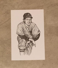 Whitey Ford New York Yankees Postcard 1989 Ted Williams Thumper Litho Baseball