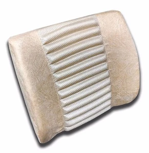 Cojín de soporte lumbar trasero - Asiento de coche u oficina - Microfibra/malla - TAN - Imagen 1 de 1