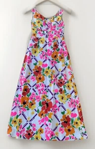 Vintage Floral Psychedelic 60s 70s Mod Hippie Tiki Aloha Maxi Dress Maybe Small - Bild 1 von 12