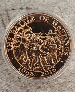 2016 The Battle Of Hastings 950th Anniversary Commemorative Medallion/Coin - Bild 1 von 2