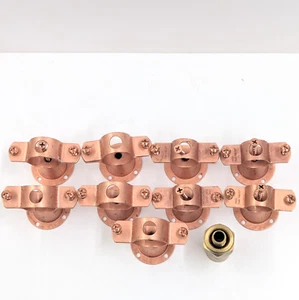 1/2" Brass Compression Pex by 1/2" Solder Connector 5-1" & 4 -1/2" Bell Hangers - Picture 1 of 7