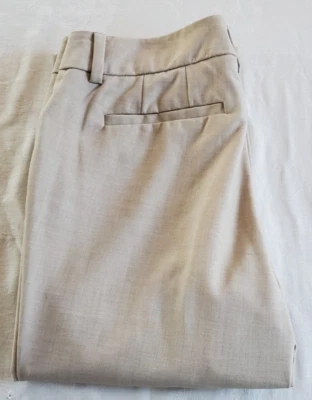 New York & Co The Crosby Mini Bootcut Beige Stretch Pants Size 8 Tall Polyester - Image 1 of 4
