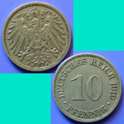 Germany Empire 10 Pfennig 1910 A km 12 - Image 1 of 3