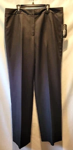 Le Suit Women's Size 12 Black Straight Pants (A20) Fully Lined Wrinkle Resistant - Picture 1 of 13