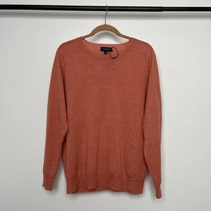 Peter Millar Moroccan Spice Merino Wool Linen Crewneck Sweater $248 Mens L - Picture 1 of 5