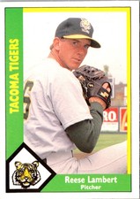 1990 CMC Tacoma Tigers Reese Lambert #8 Tacoma Tigers Baseball Card