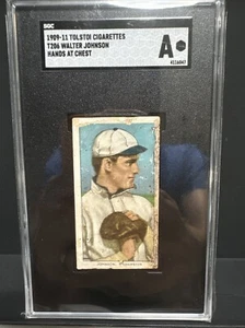 T206 TOLSTOI Walter Johnson hands at chest HOF - SGC A - Picture 1 of 3