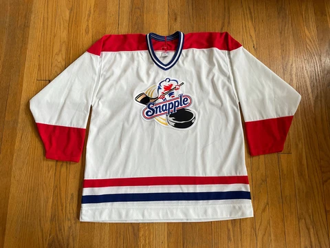 Vintage Air-Knit CCM Snapple Hockey Jersey Promo Mens XL Rare Pro Cut NHL Cover