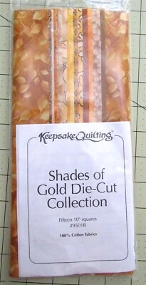 Keepsake Quilting "Shades of Gold Die Cut Collection" (15pcs) 10" x 10" #9501B - Image 1 of 3