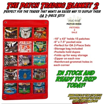 The Patch Trading Blanket 2! Fits 15 OA 2-Piece sets  for 2026 Jamboree - Image 1 of 4