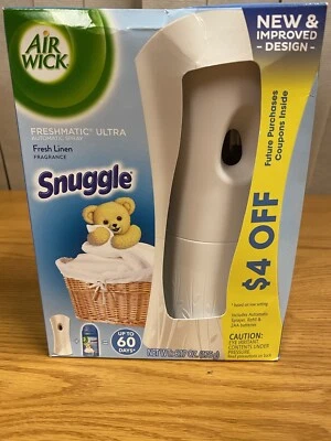 KIT DE INICIO DE ACURRUCARSE DE LINO FRESCO AIR WICK FRESHMATIC ambientador automático Foto 1 de 2