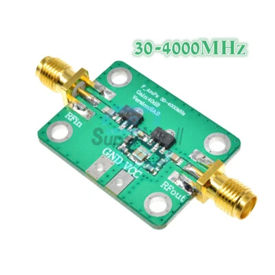 RF Broadband 30-4000Mhz 40Db Gain Amplifier Module For FM HF VHF/UHF 50Ω 5V - Bild 1 von 4