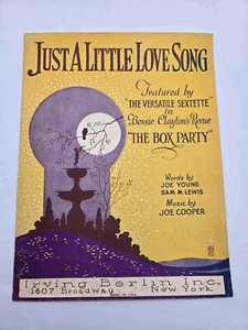 1927 Just A Little Love Song Sheet Music Joe Young, Sam Lewis Joe Cooper - Picture 1 of 7