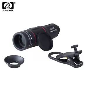 APEXEL 18X Telephoto Zoom Phone Macro Camera Lens With Clip For All Smartphones - Picture 1 of 10
