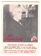 1964 VINTAGE ORIGINAL SCANLENS/DONRUSS THE ADDAMS FAMILY TRADING CARD #15 EX