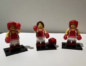 LEGO 71013 Minifigure Series 16 Kickboxer Girl #8 Boxer Lot Of 3 - Picture 1 of 4