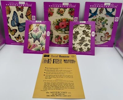 Vtg Wall Decals Meyercord Decorator Lot Decor Butterflies Angels Flowers Remover - Image 1 of 4