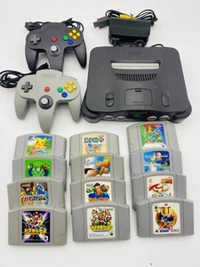 Nintendo N64 Video Game Console NUS-001 (JPN) NTSC-J 12 games mario #B087-2 - Picture 1 of 16