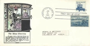 1906 17c Electric Auto Coil - Waddle handkoloriertes Gütesiegel - Bild 1 von 1