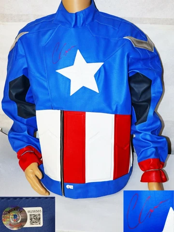 ⭐ Chris Evans Signed CAPTAIN AMERICA Avengers Suit Top Costume Beckett PSA JSA Cover