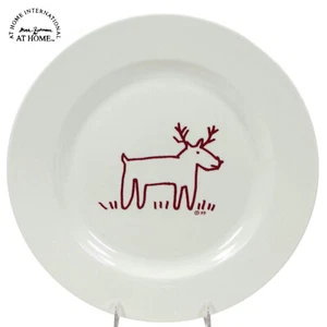 Crate & Barrel RED REINDEER 12.25" Chop Plate Trish Richman At Home Christmas - Picture 1 of 10