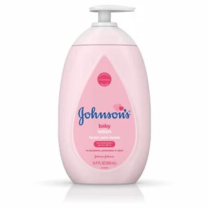 Johnson Moisturizing Pink Baby Lotion with Coconut Oil 16.9 Ounces - Picture 1 of 8