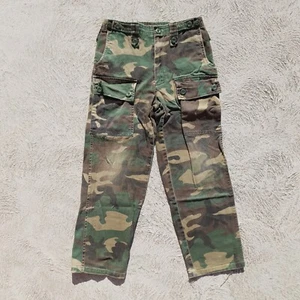 Vintage Camouflage Pants Youth 12 25" Green Military Clothing Australia Camo - Picture 1 of 9
