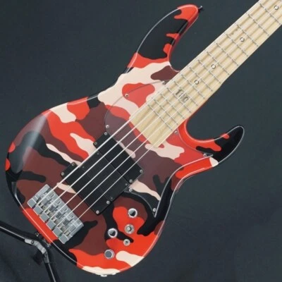 ESP LONG WAY-II w/LED Used Swamp Ash body 5 string w/Hard case - Image 1 of 4