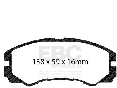 Juego de pastillas de freno delanteras para Isuzu Rodeo Sport 2002 2001-2003 VQ754TG Foto 1 de 4