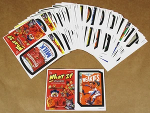 2021 "WHAT IF:" Wacky Packages 42-CARD SET of DOUBLE-CUT STICKERS tan backs - Picture 1 of 2