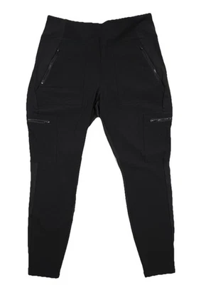 ATHLETA Womens 10P Black Headlands Hybrid Cargo Pants Stretch Zipper Pockets - Image 1 of 4