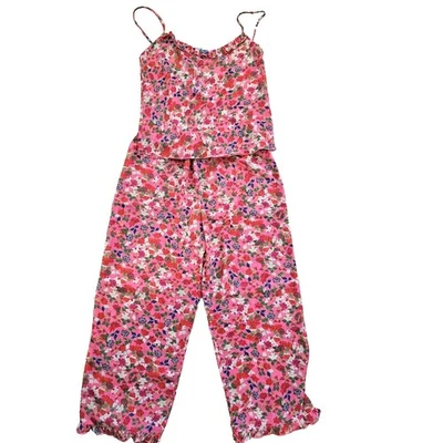 Conjunto de pijama Josie Natori 2 piezas rosa transparente micro floral ropa de salón talla pequeña Foto 1 de 3