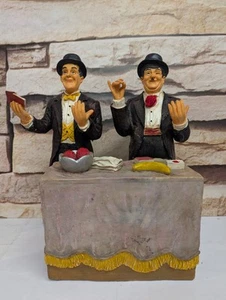 Laurel & Hardy Magicians Figurine Statue Ornament Comedy Duo - Picture 1 of 20