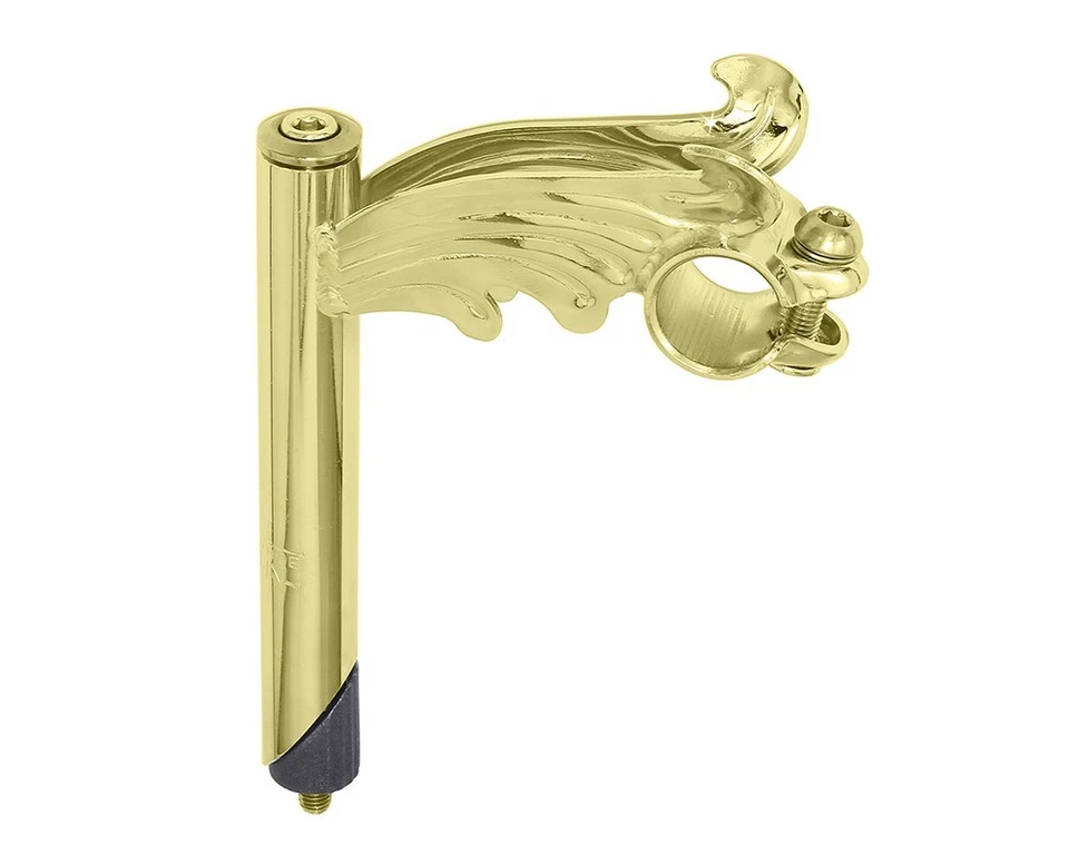 5-1/4" Long Vintage Lowrider Steel Wings Stem 22.2mm Gold Cruiser - Image 1 of 1