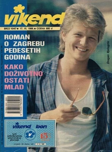 VIKEND #1047 1988 Vintage YUGOSLAVIAN MAGAZINE cover DRAGAN BJELOGRLIC - Picture 1 of 1