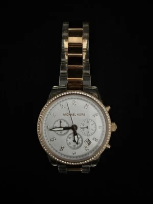 Reloj cronógrafo bicolor Michael Kors Parker MK-6347. Batería nueva funcionando Foto 1 de 4