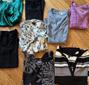 Banana Republic Ann Taylor Loft Tops XS Lot of 8 YTK - Picture 1 of 16